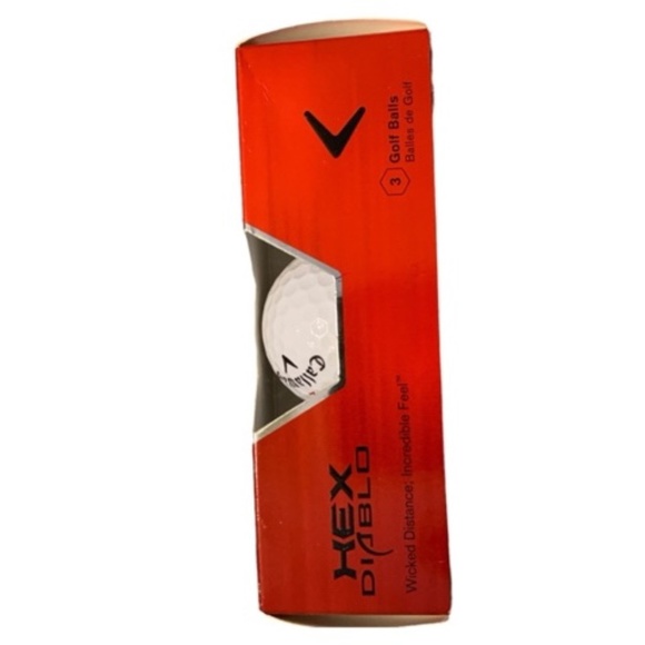 Callaway White Hex Diablo Golf Balls (One Sleeve/3 Golf Balls) - Picture 2 of 4